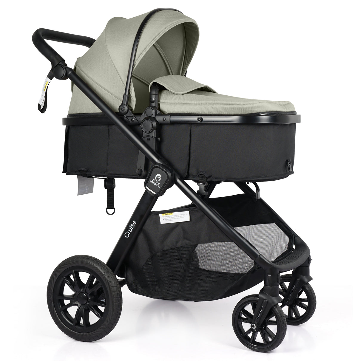 For Your Little One Cruise 3 In 1 Travel System With Car Seat And ISOFIX Base - Pebble Sage