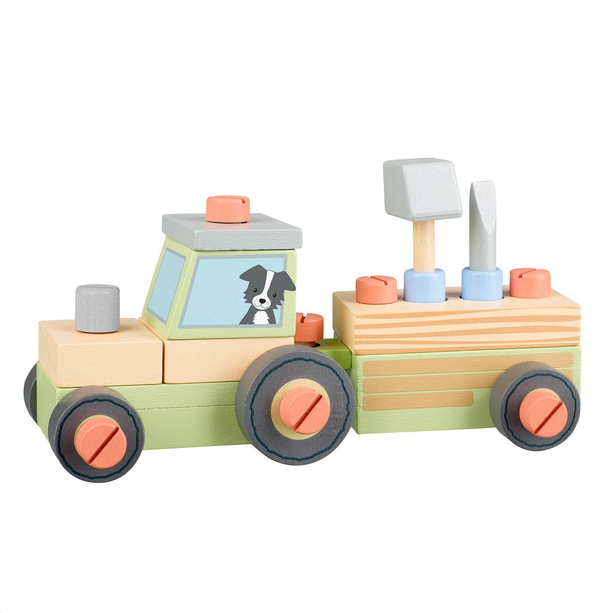 Orange Tree Toys - Buildable Wooden Tractor