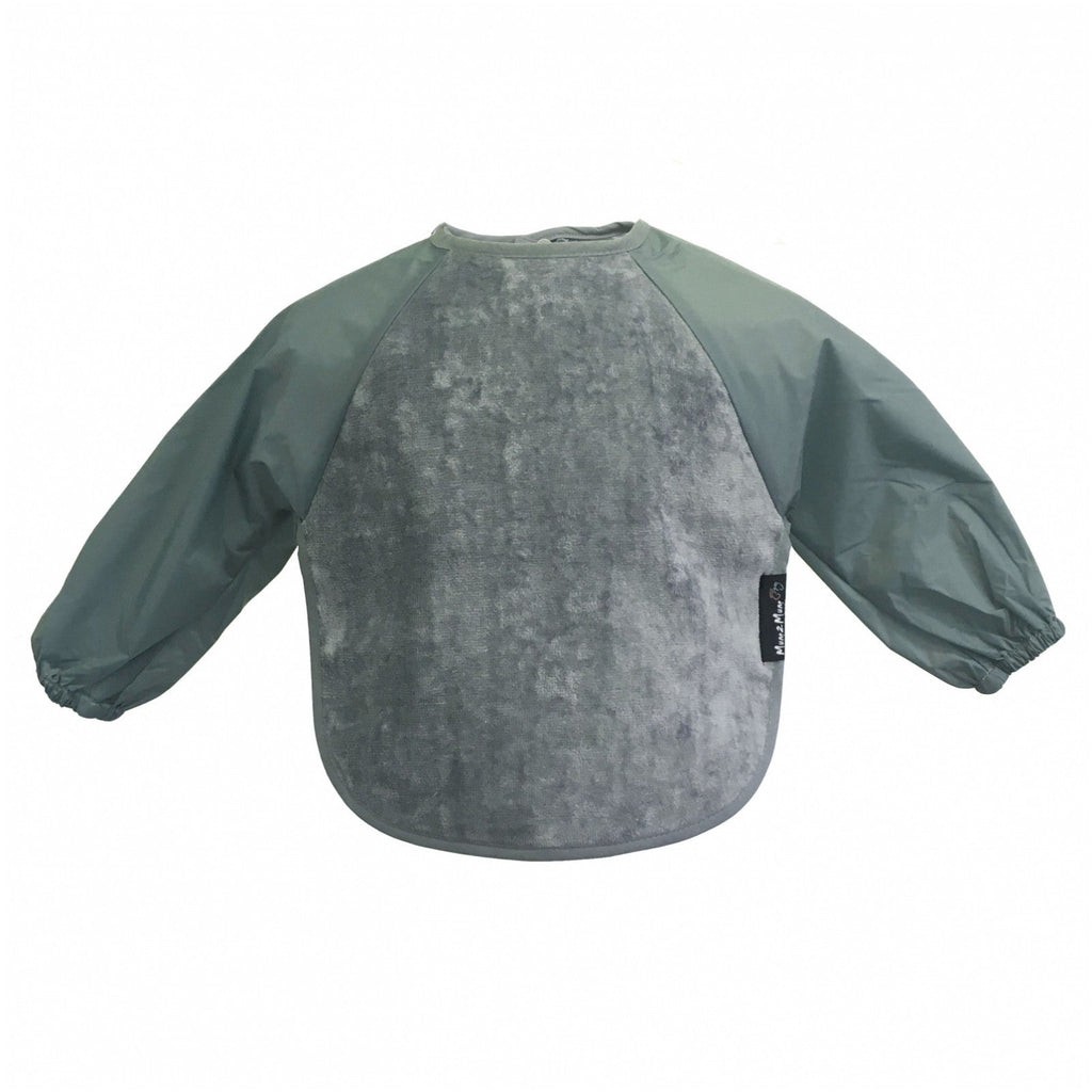 2 PACK - Mum 2 Mum Long Sleeved Wonder Bibs LARGE 18m - 3 years - Grey & Navy - Baby&More