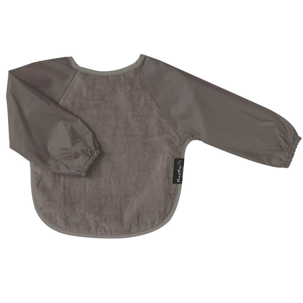 2 PACK - Mum 2 Mum Long Sleeved Wonder Bibs LARGE Sleeved Bib - MUTED TONES - Baby&More