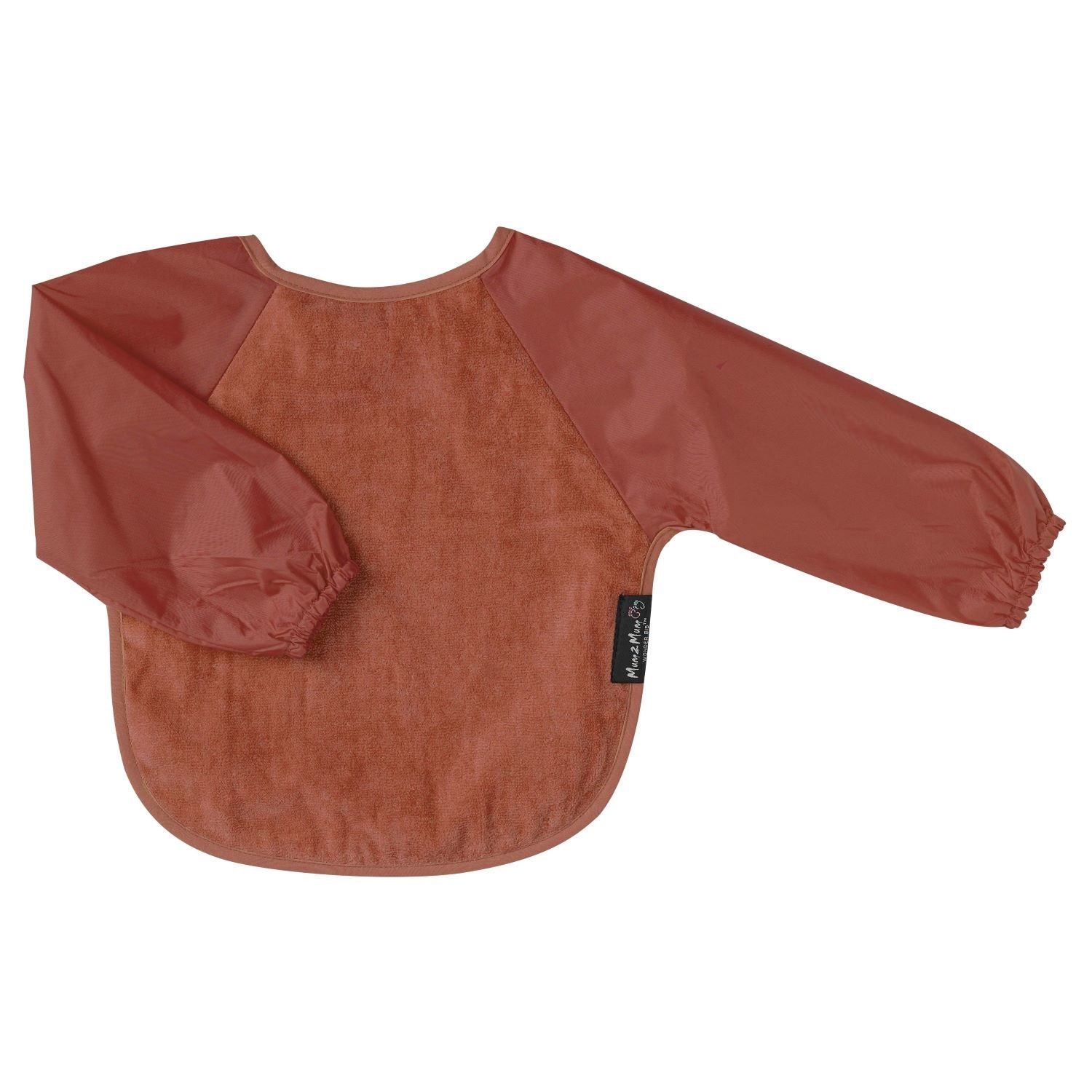 2 PACK - Mum 2 Mum Long Sleeved Wonder Bibs SMALL - EARTH TONES - Baby&More