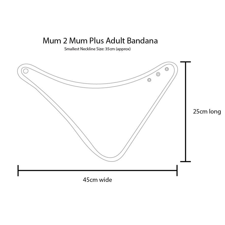 2 PACK - Mum 2 Mum PLUS Adult Bandana - 2 THE SAME COLOUR - Baby&More