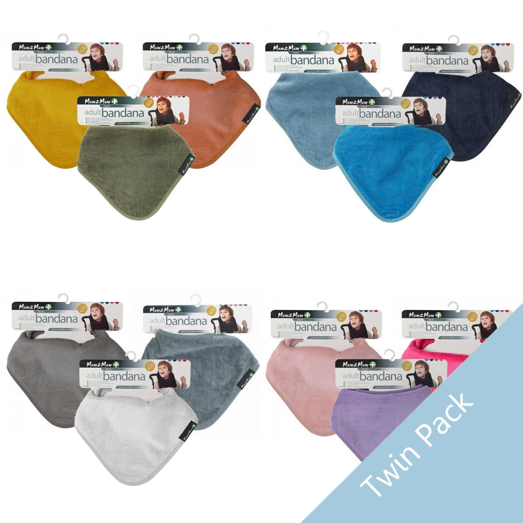 2 PACK - Mum 2 Mum PLUS Adult Disability Dignity Bibs - ANY COLOURS - Baby&More