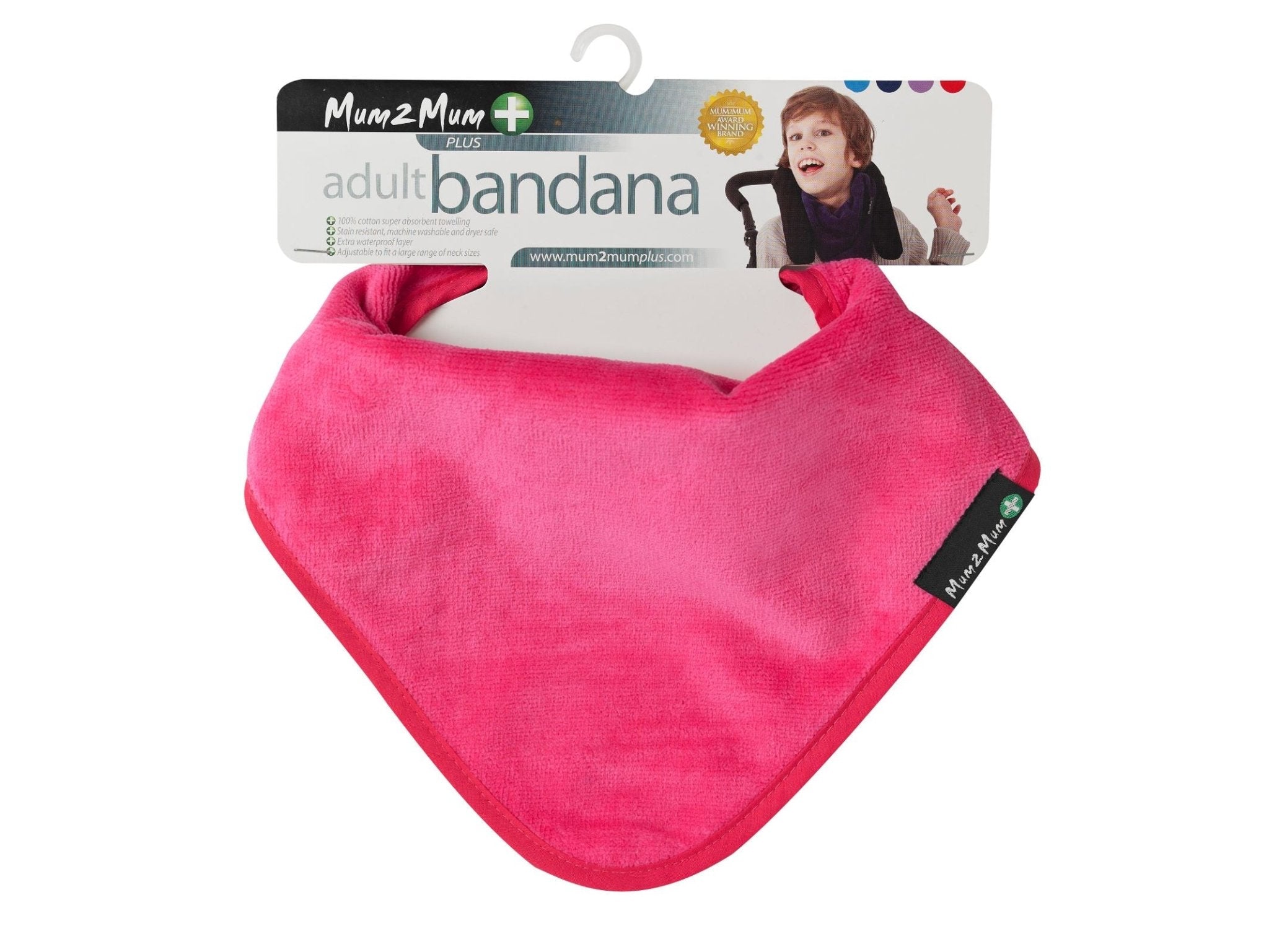 2 PACK - Mum 2 Mum PLUS Adult Disability Dignity Bibs - Cerise / Purple - Baby&More