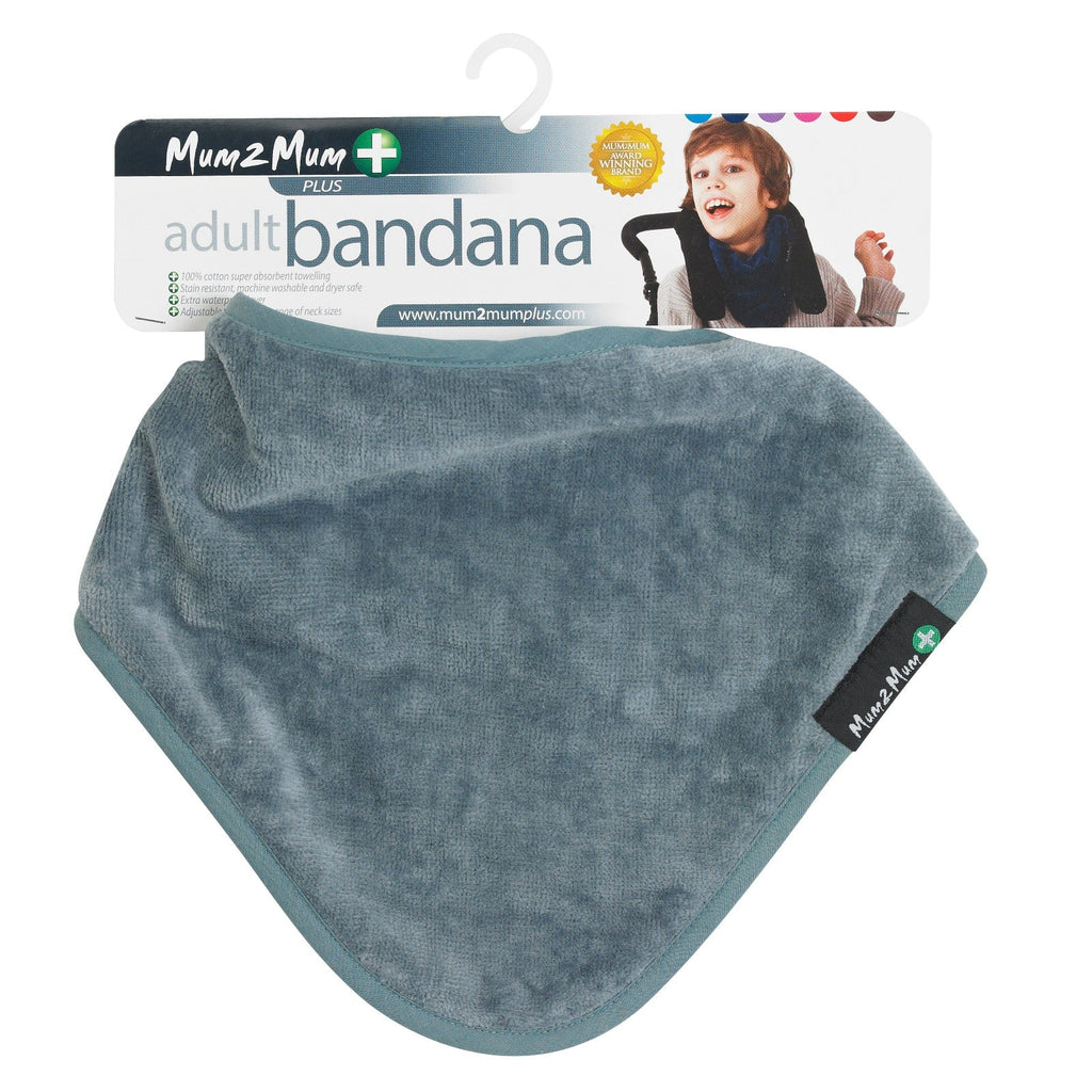 2 PACK - Mum 2 Mum PLUS Adult Disability Dignity Bibs - Navy / Grey - Baby&More