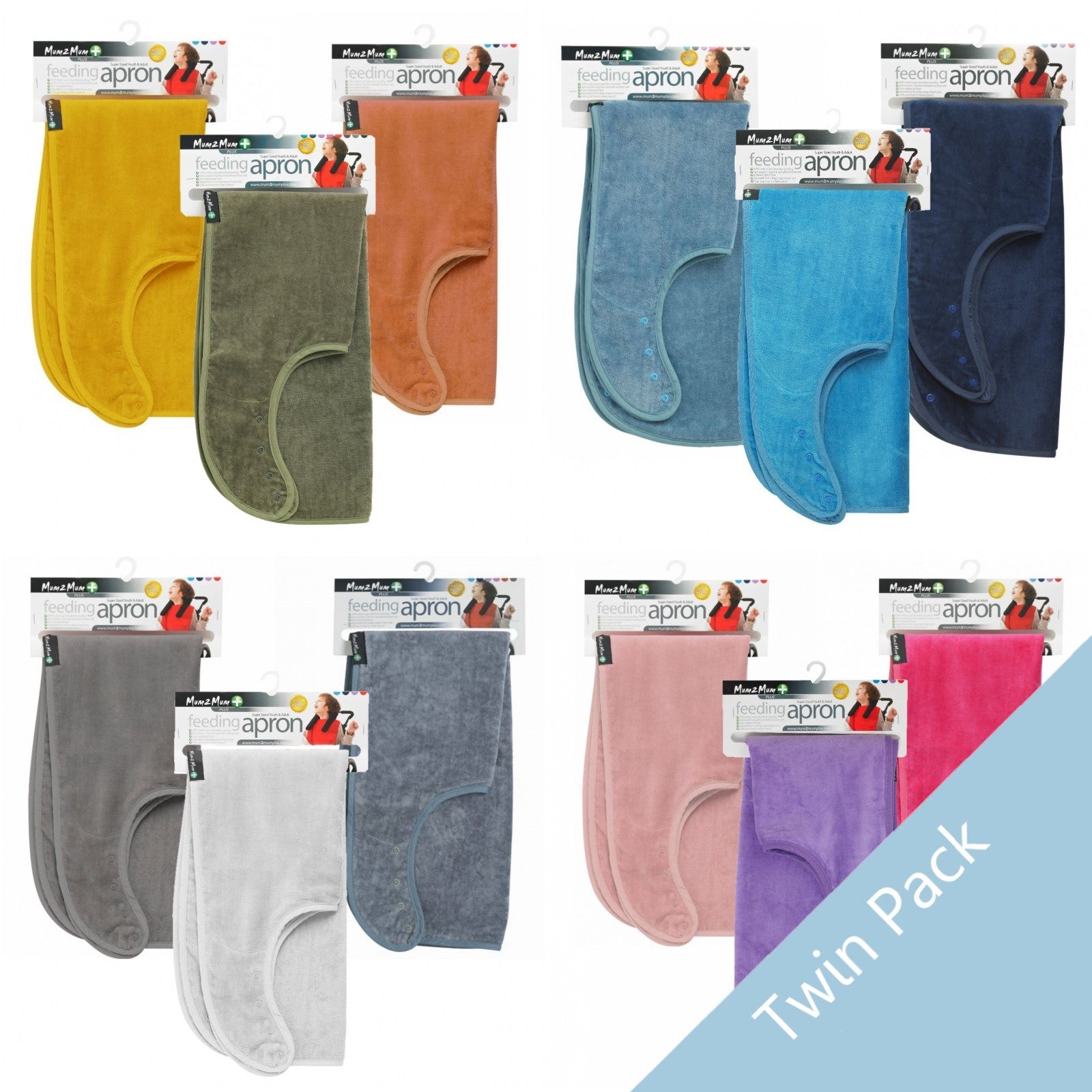 2 PACK - Mum 2 Mum PLUS Supersized Clothing Protectors - ANY COLOURS - Baby&More