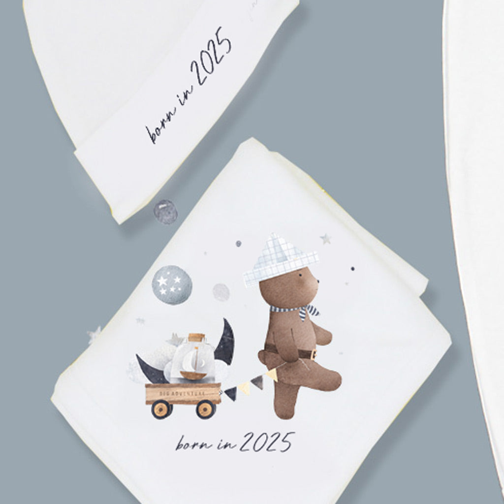 'Born in 2025...Let The Adventures Begin' New Baby Gift Box
