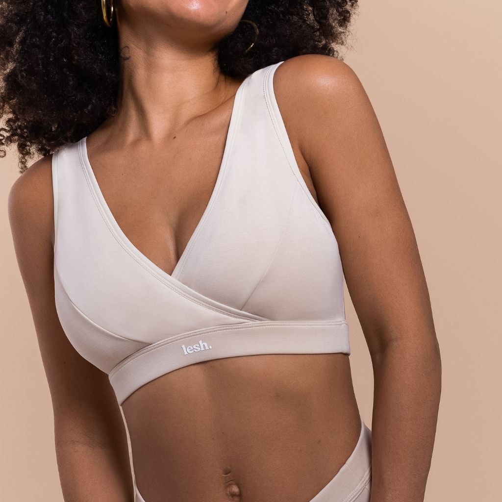LESH - Clipless Comfort Leakproof Nursing Bra - Black / Pink / Beige