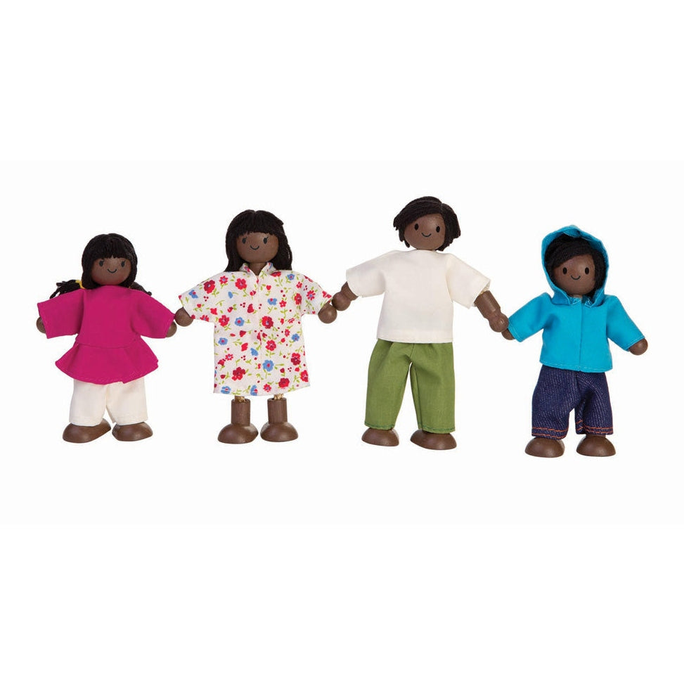 PlanToys Wooden Doll Family (Afro - American )
