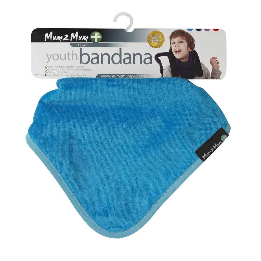 Mum 2 Mum PLUS Youth Disability Bib - Ages 5-15 years - Teal Blue