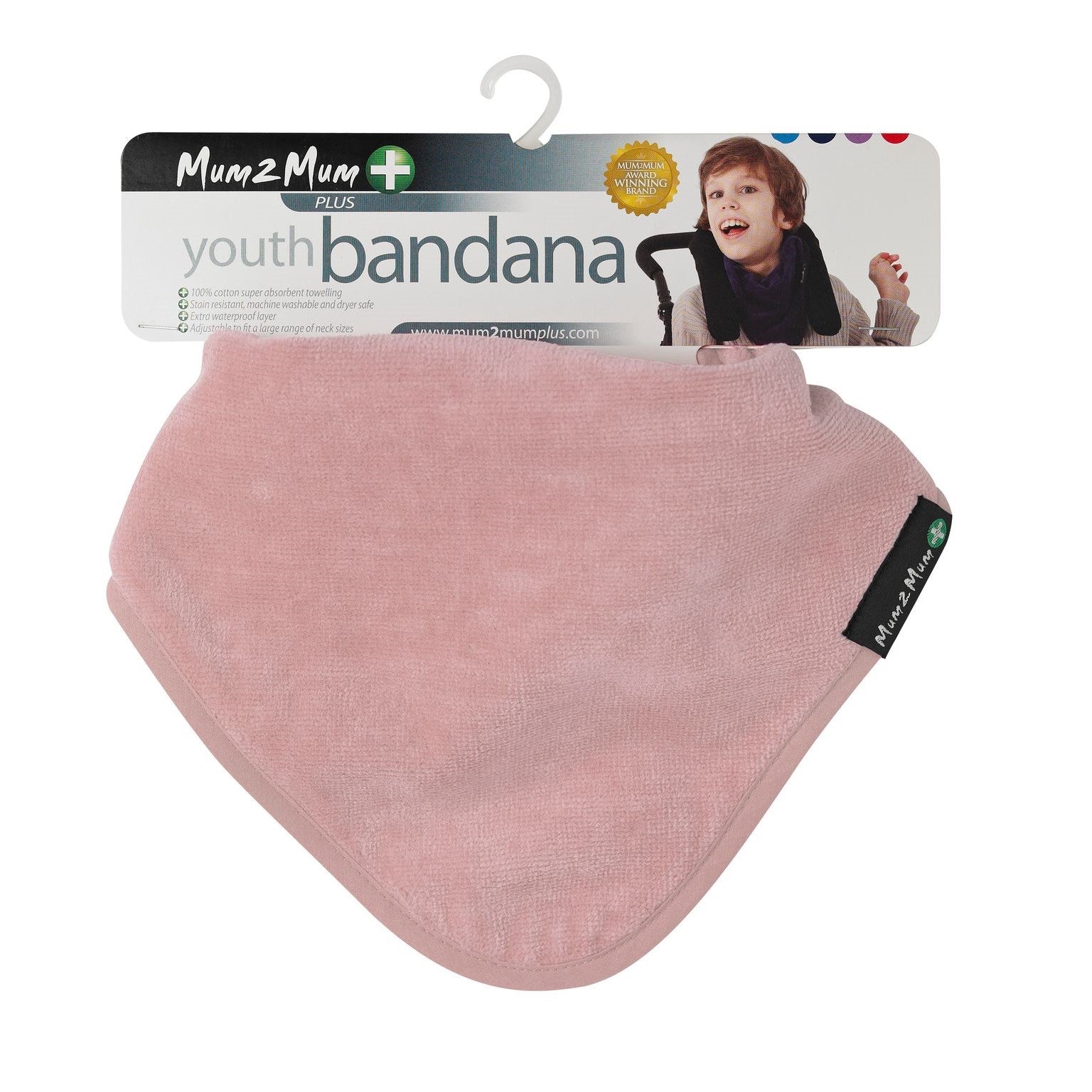 Mum 2 Mum PLUS Youth Disability Bib - Ages 5-15 years - Dusty Pink