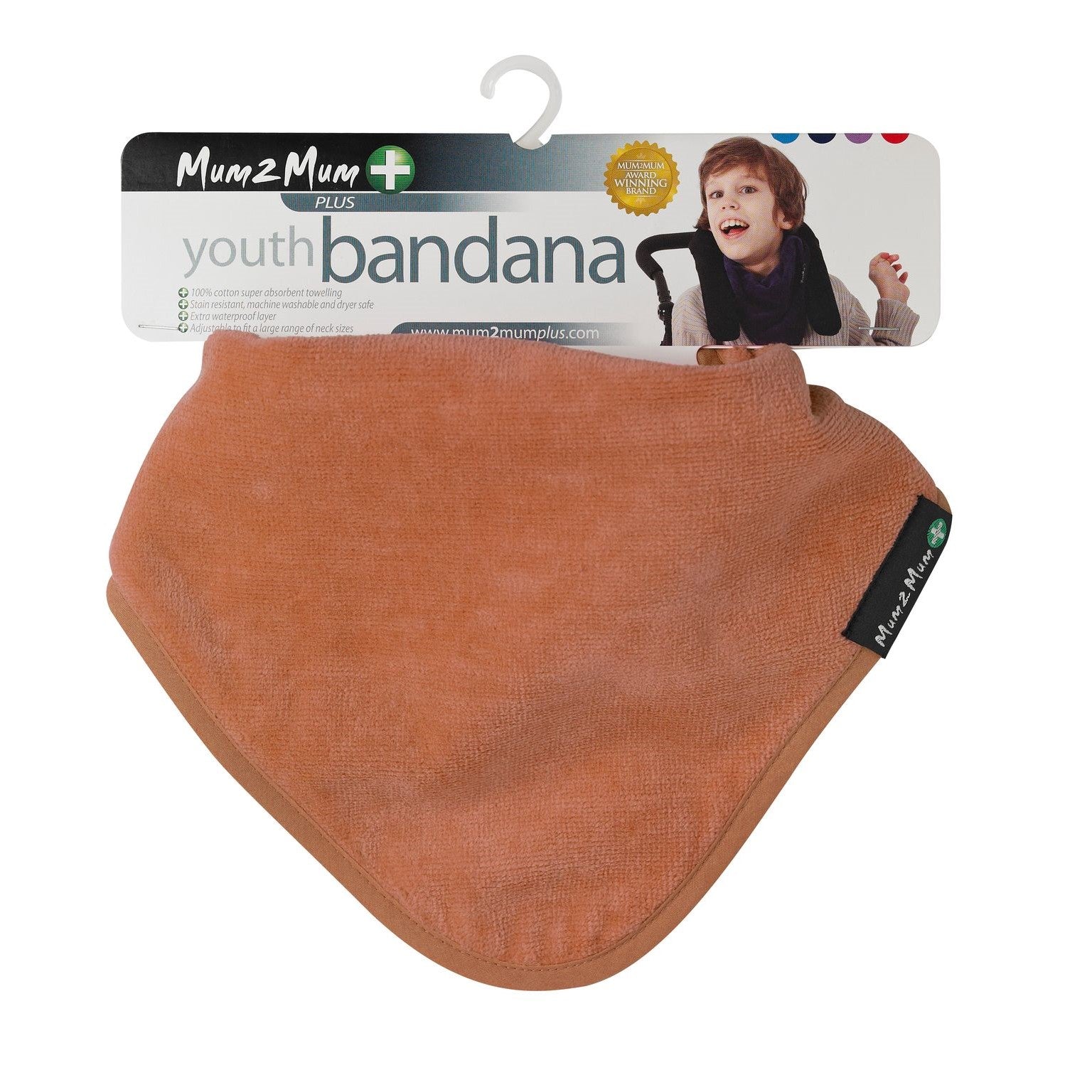 Mum 2 Mum PLUS Youth Disability Bib - Ages 5-15 years - Rust