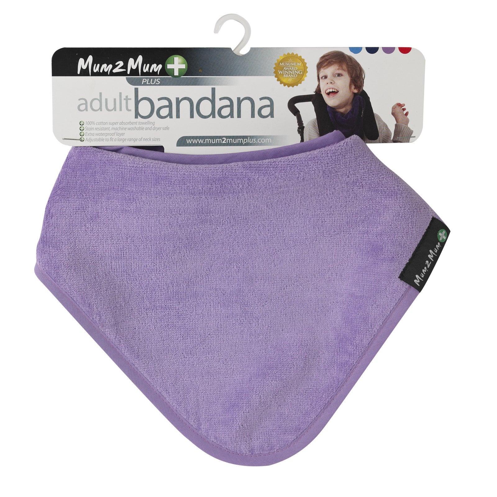 Mum 2 Mum PLUS Adult Disability Bib - Purple