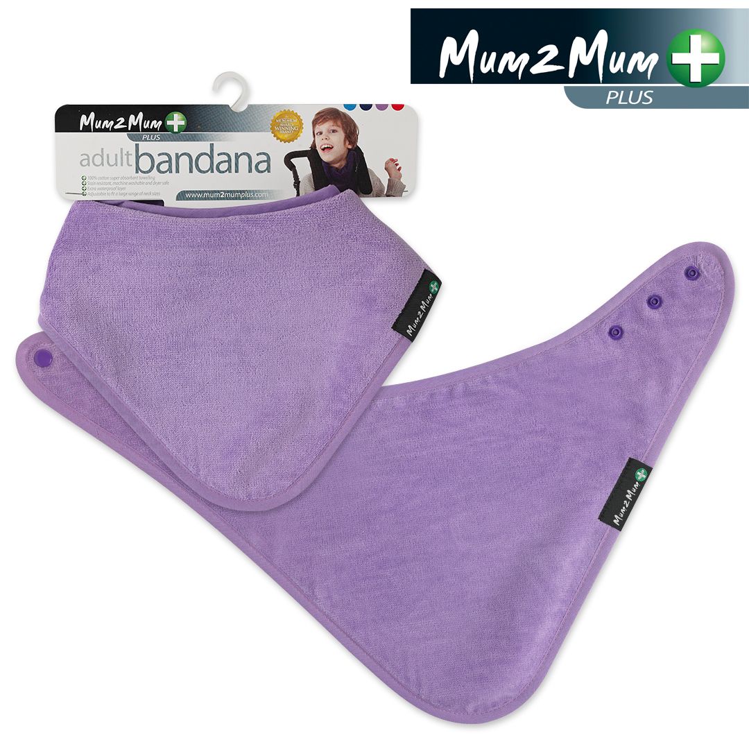 Mum 2 Mum PLUS Adult Disability Bib - Purple