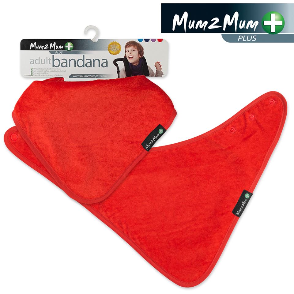 Mum 2 Mum PLUS Adult Disability Bib - Red