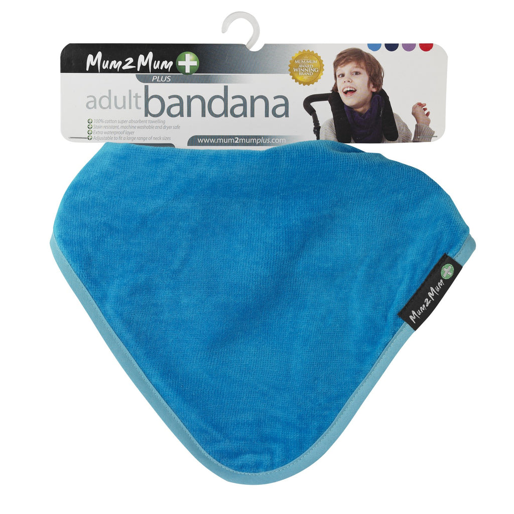 Mum 2 Mum PLUS Adult Disability Bib - Teal Blue