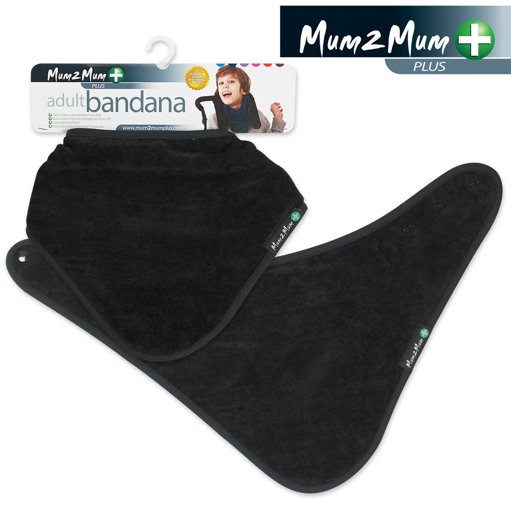 Mum 2 Mum PLUS Adult Disability Bib - Black