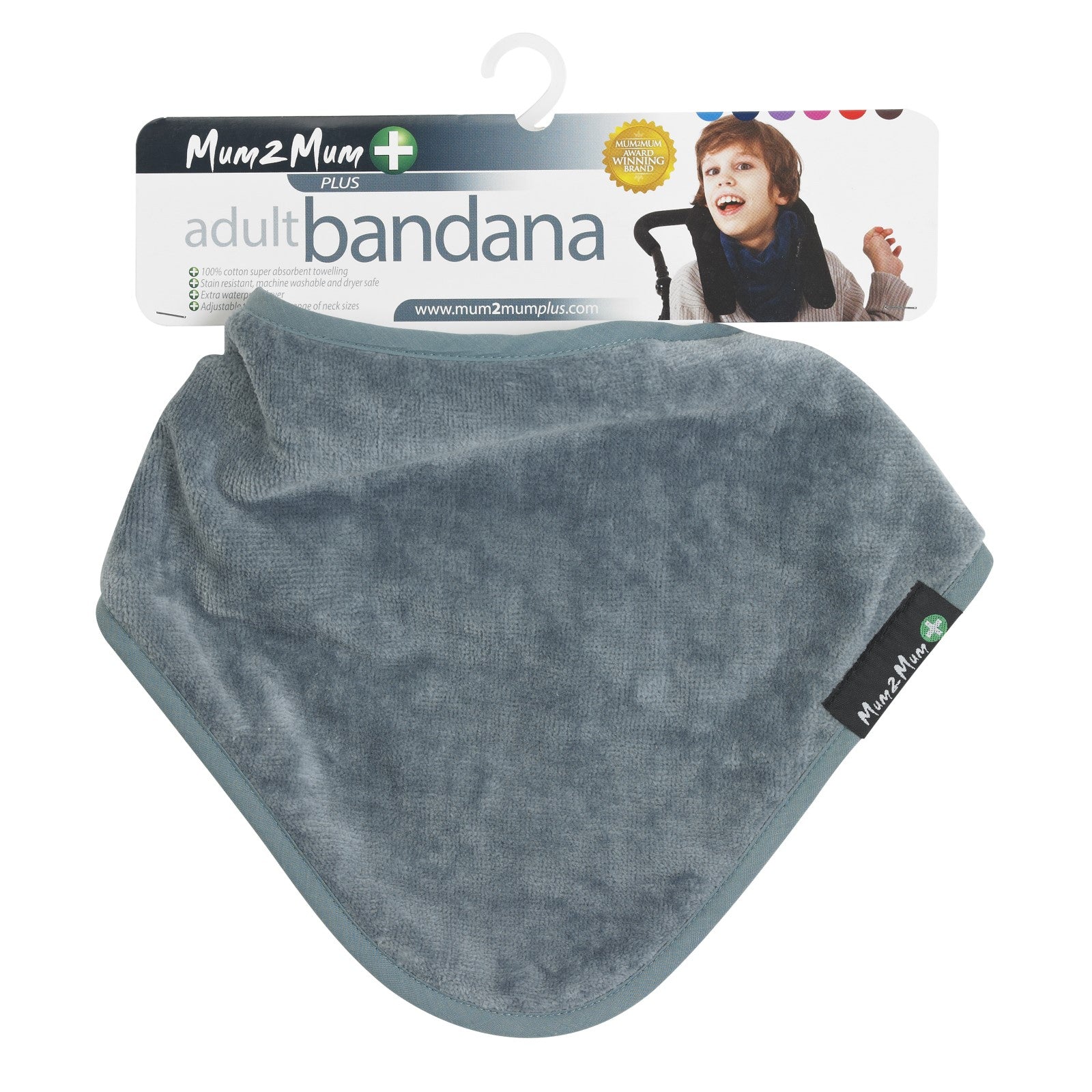Mum 2 Mum PLUS Adult Disability Bib - Grey