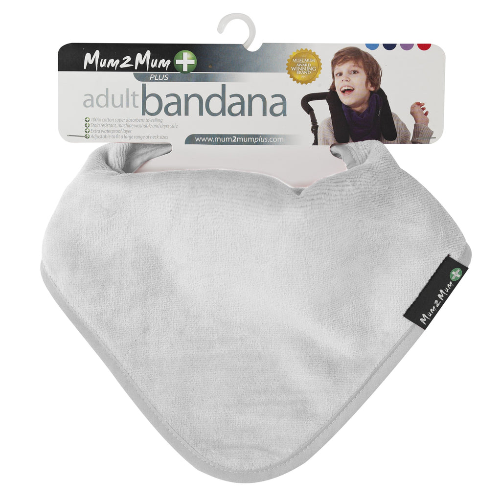 Mum 2 Mum PLUS Adult Disability Bib - Stone Grey