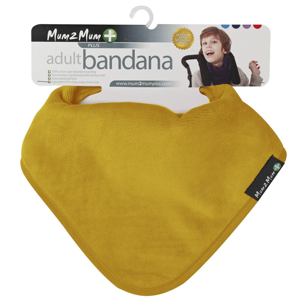 Mum 2 Mum PLUS Adult Disability Bib - Mustard