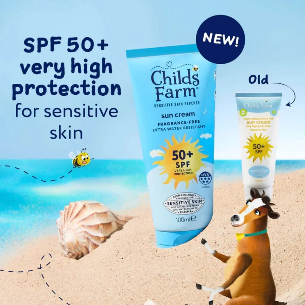 Childs Farm SPF 50+ Sun Cream Fragrance Free for Kids & Sensitive Skin - 100ml