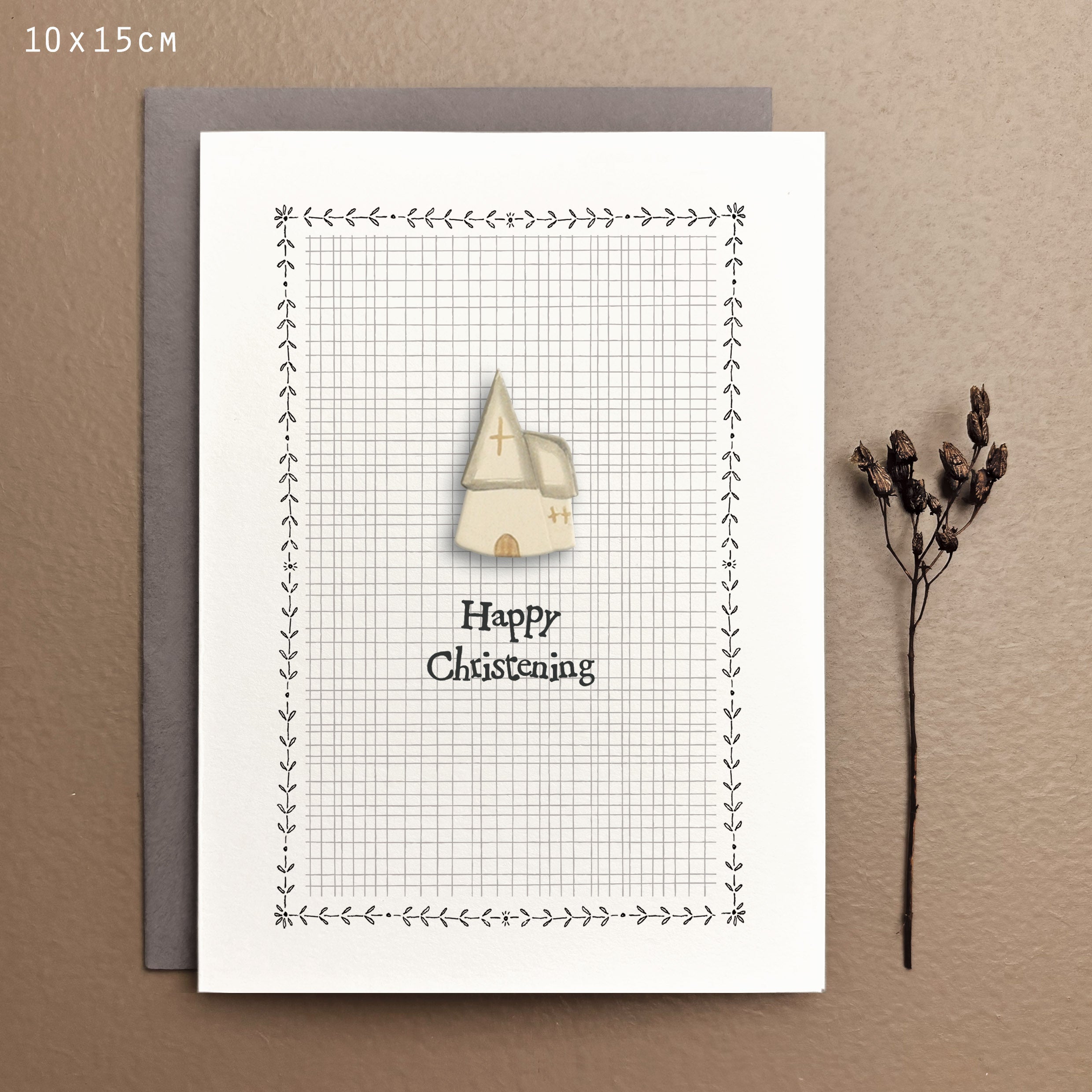East of India Greetings Card - Happy Christening