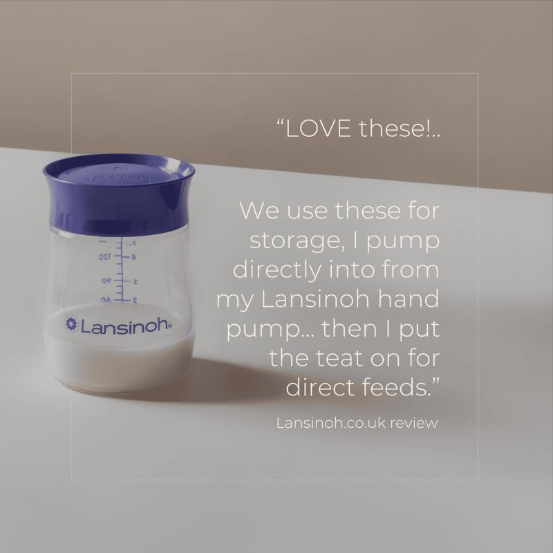 Lansinoh Plastic Milk Storage Bottles - 4 Pack