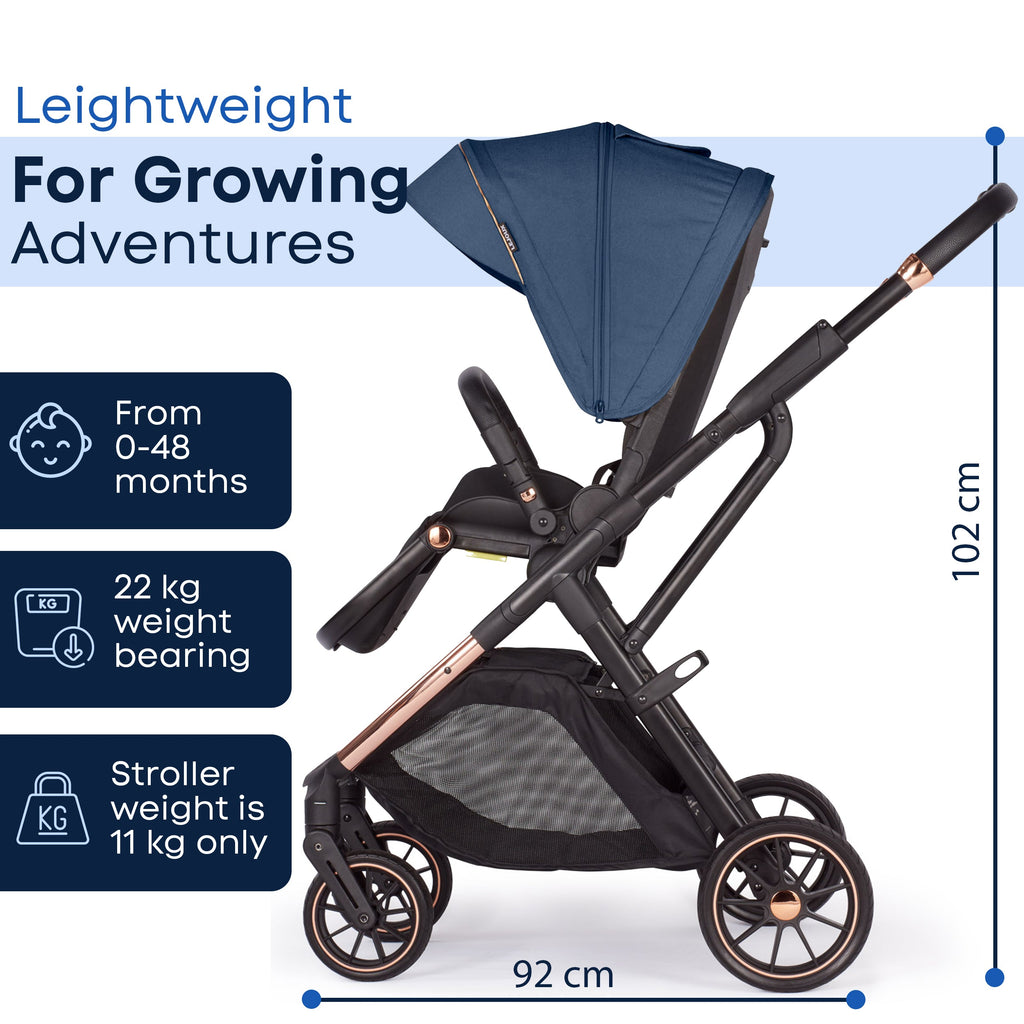 Lejoux+ Baby Pram Stroller Pushchair - 0 Months +