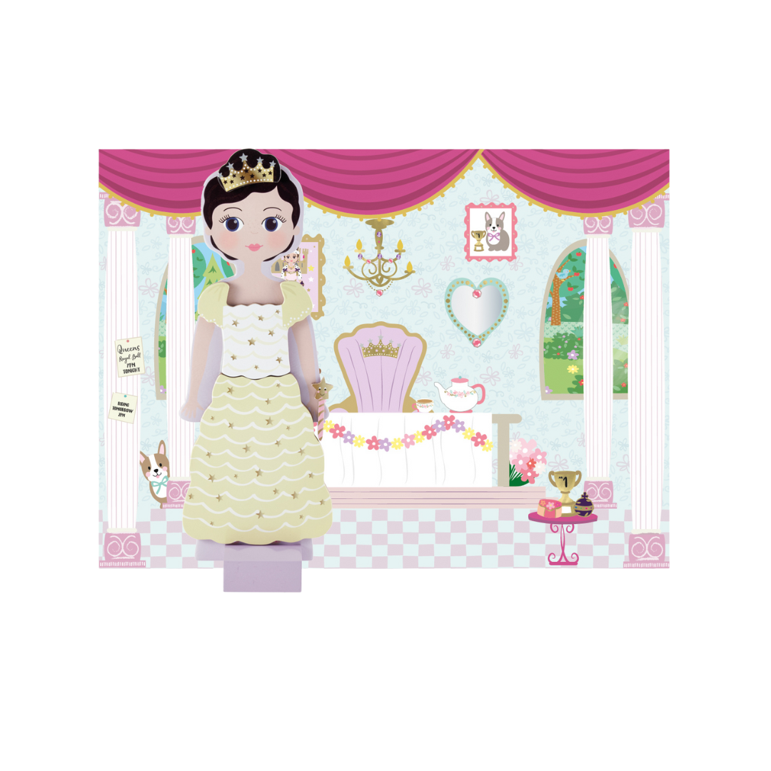 Wooden Magnetic Dress Up Doll - Charlotte