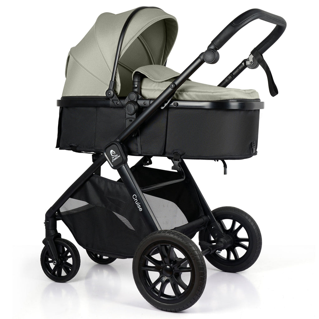 For Your Little One Cruise 3 In 1 Travel System With Car Seat And ISOFIX Base - Pebble Sage