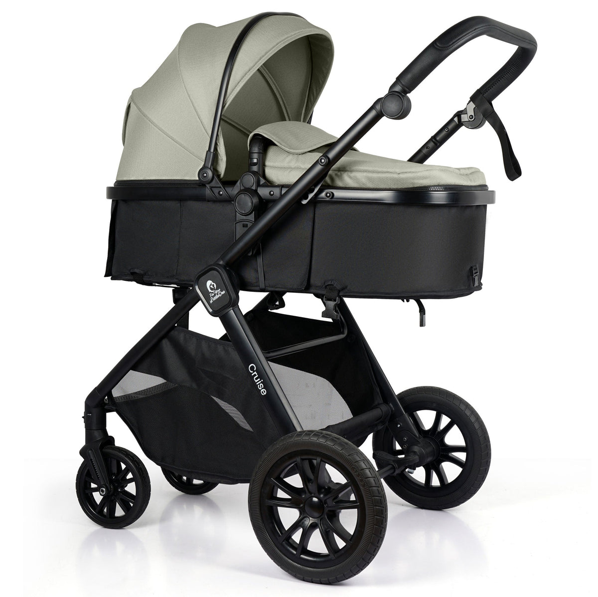 For Your Little One Cruise 3 In 1 Travel System With Car Seat And ISOFIX Base - Pebble Sage