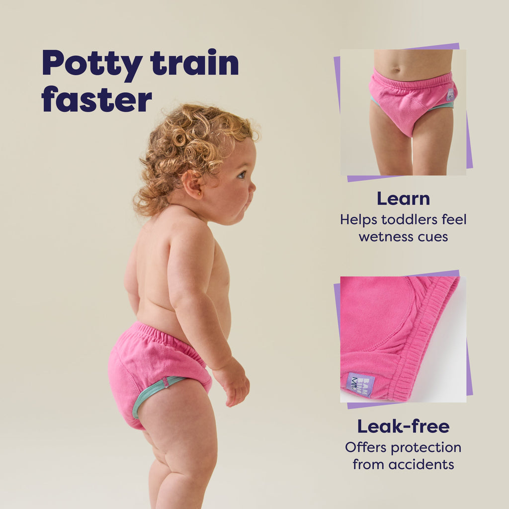Bambino Mio Reusable Potty Training Pants - 3 Pack - Pink - Elite Design