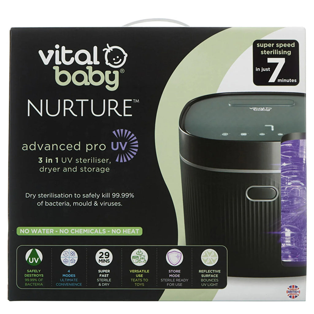 Vital Baby Nurture Advanced Pro UV Steriliser & Dryer - Black