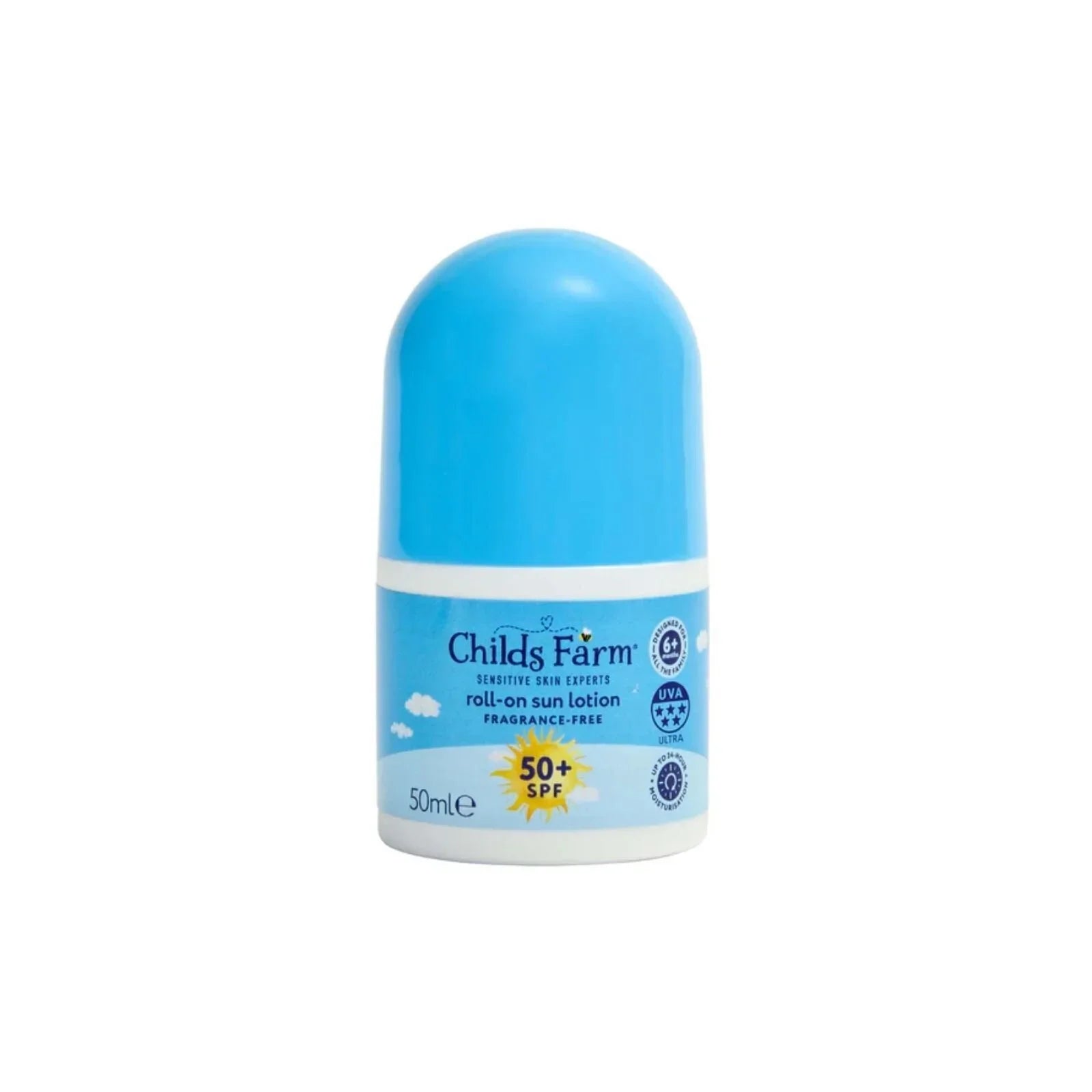 Childs Farm SPF50+ Roll On Fragrance Free Sun Lotion - 50ml