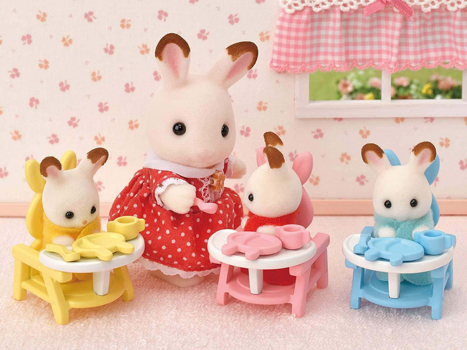 Sylvanian Families - Chocolate Rabbit Triplets Care Set
