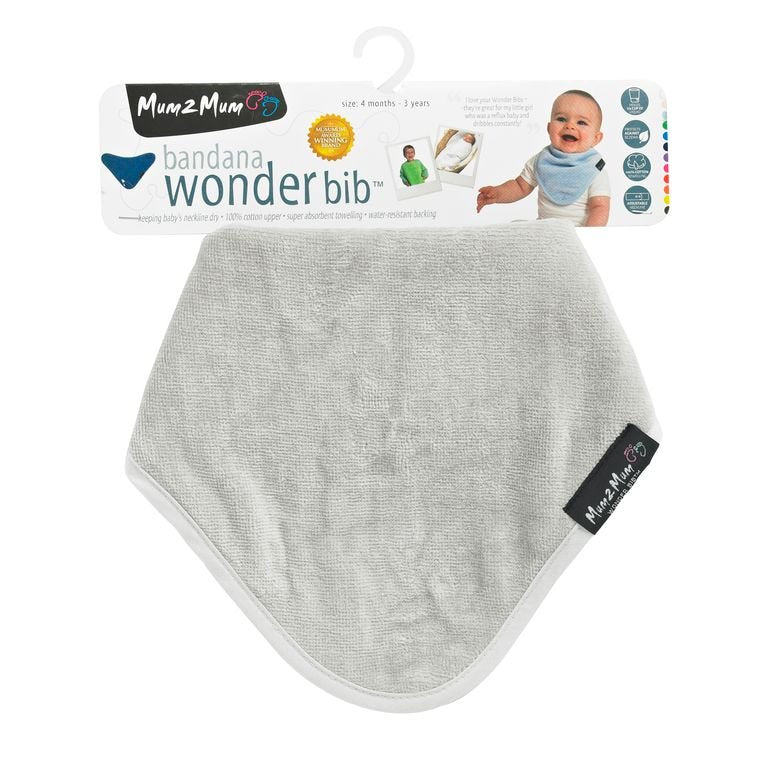 3 PACK - Mum 2 Mum Bandana Style Baby Bibs - Lemon / Mint / Stone - Baby&More
