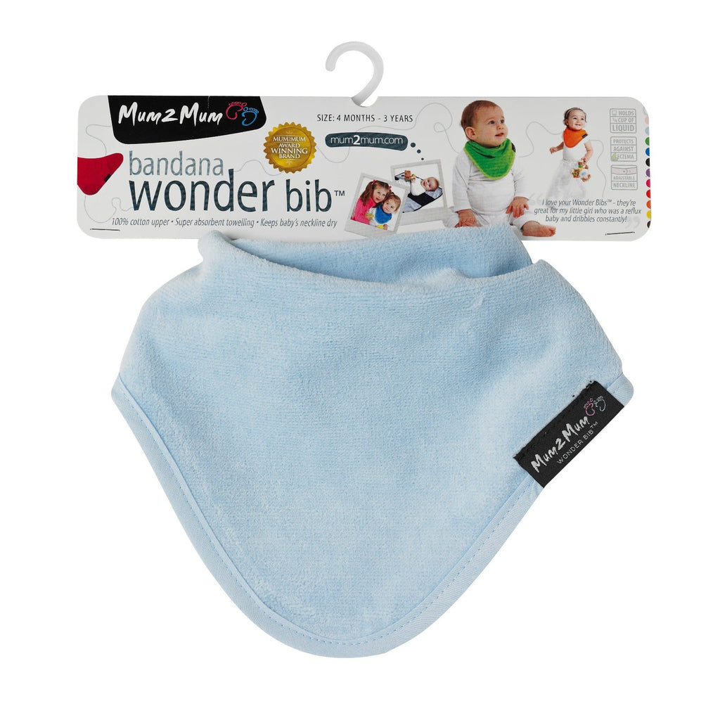 3 PACK - Mum 2 Mum Bandana Style Wonder Bibs - Blues - Baby&More