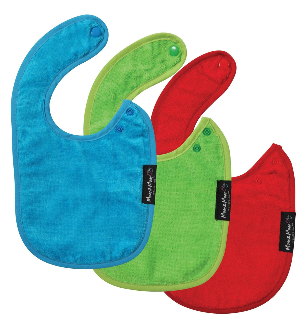 3 PACK - Mum 2 Mum Infant Wonder Bibs - ANY COLOURS - Baby&More