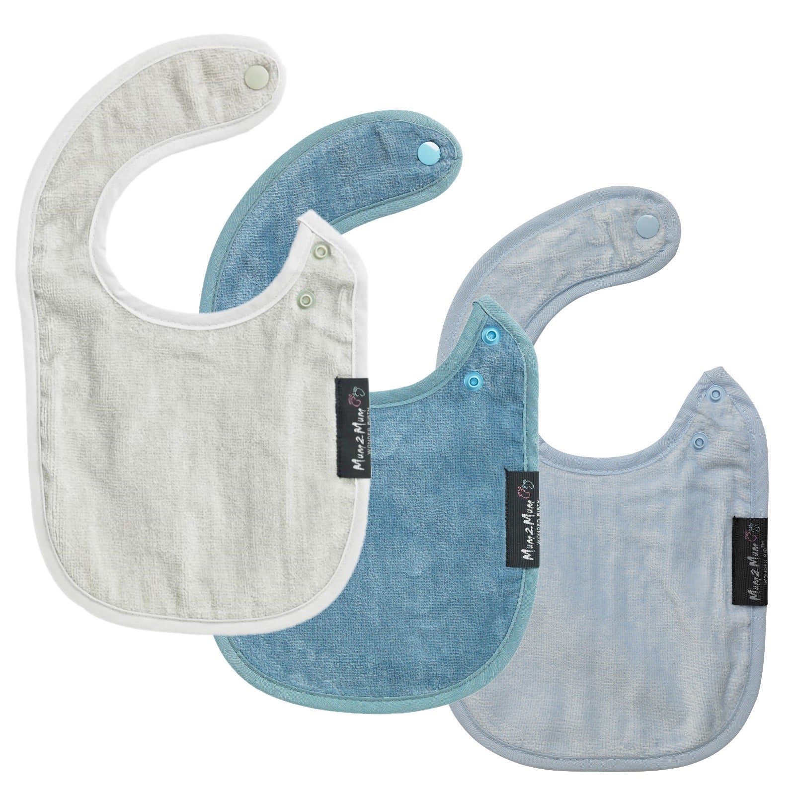 3 PACK - Mum 2 Mum Infant Wonder Bibs - ANY COLOURS - Baby&More
