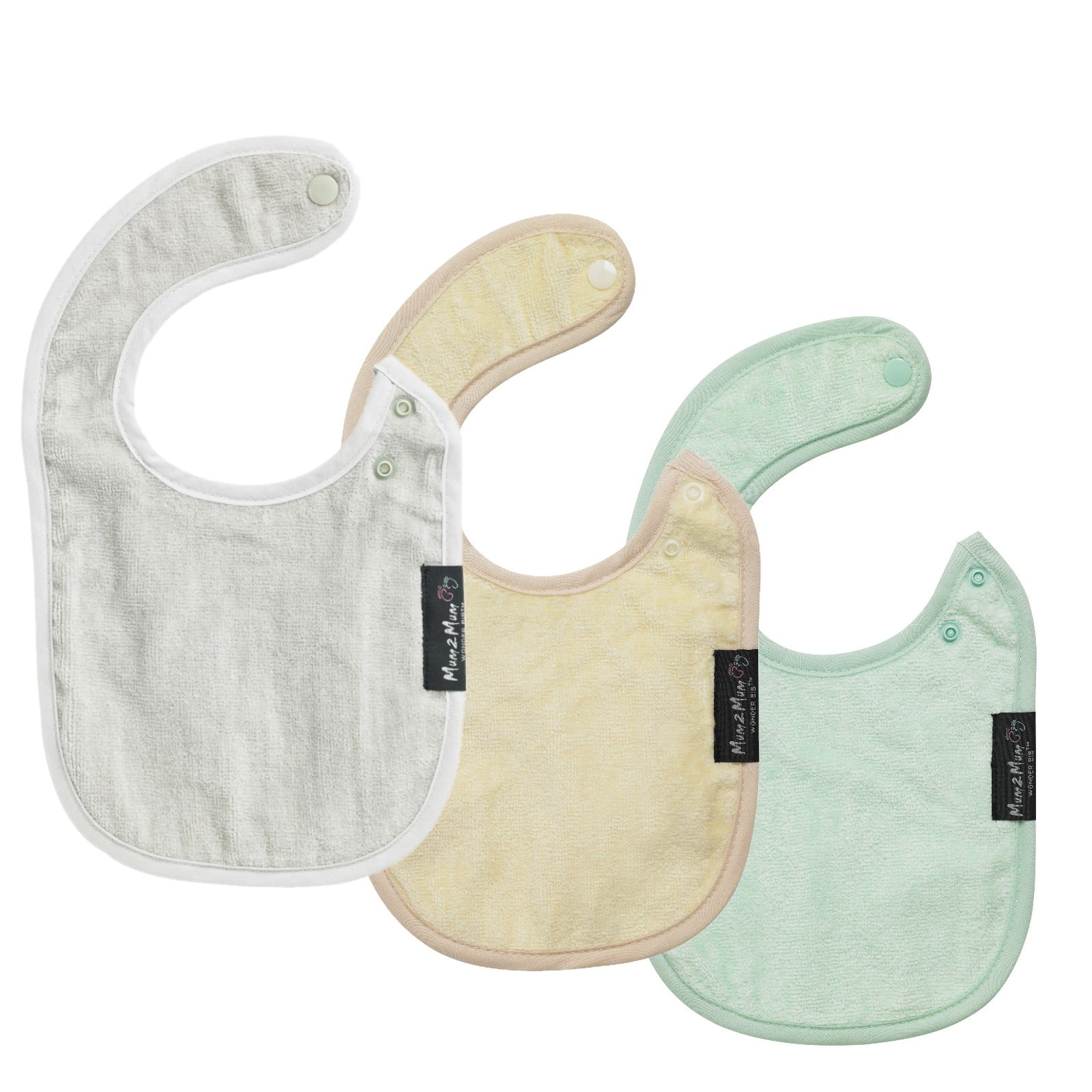 3 PACK - Mum 2 Mum Infant Wonder Bibs - ANY COLOURS - Baby&More