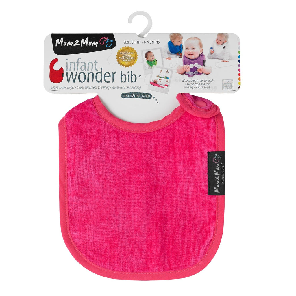 3 PACK - Mum 2 Mum Infant Wonder Bibs - Pinks - Baby&More
