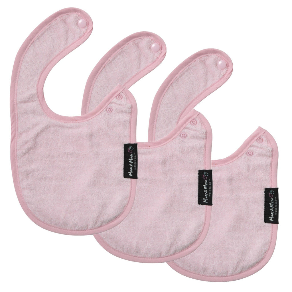 3 PACK - Mum 2 Mum Infant Wonder Bibs - Pinks - Baby&More
