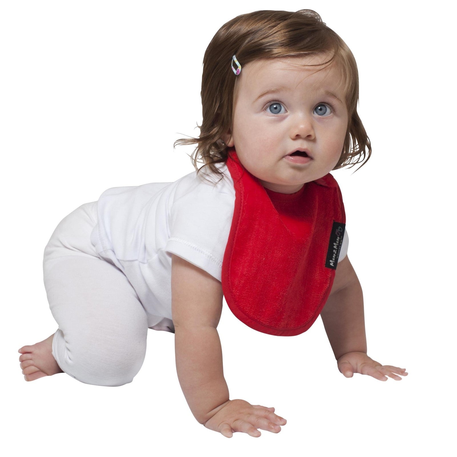 3 PACK - Mum 2 Mum Infant Wonder Bibs - Red Modelled - Baby&More