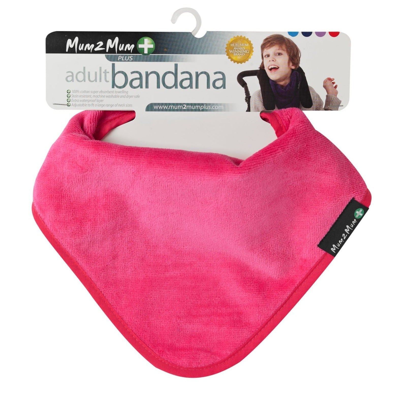 3 PACK Mum 2 Mum PLUS Adult Bandana - Dusty Pink / Cerise / Purple - Baby&More