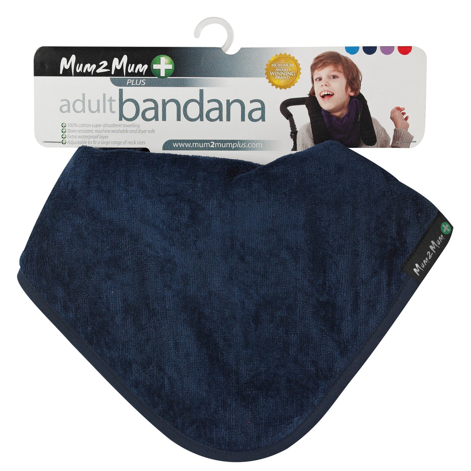 3 PACK - Mum 2 Mum PLUS Adult Bandana - Navy / Denim / Teal - Baby&More
