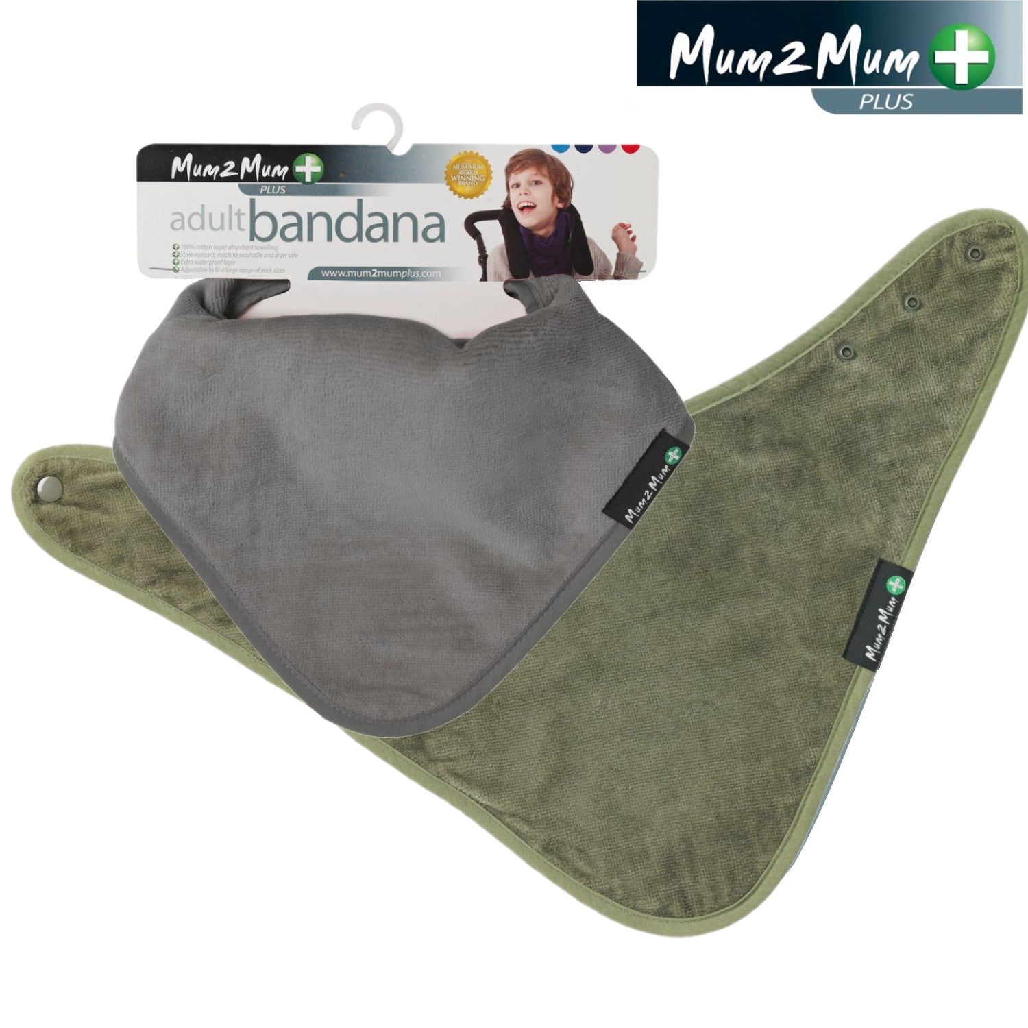 3 PACK - Mum 2 Mum PLUS Adult Disability Dignity Bibs - ANY COLOURS - Baby&More