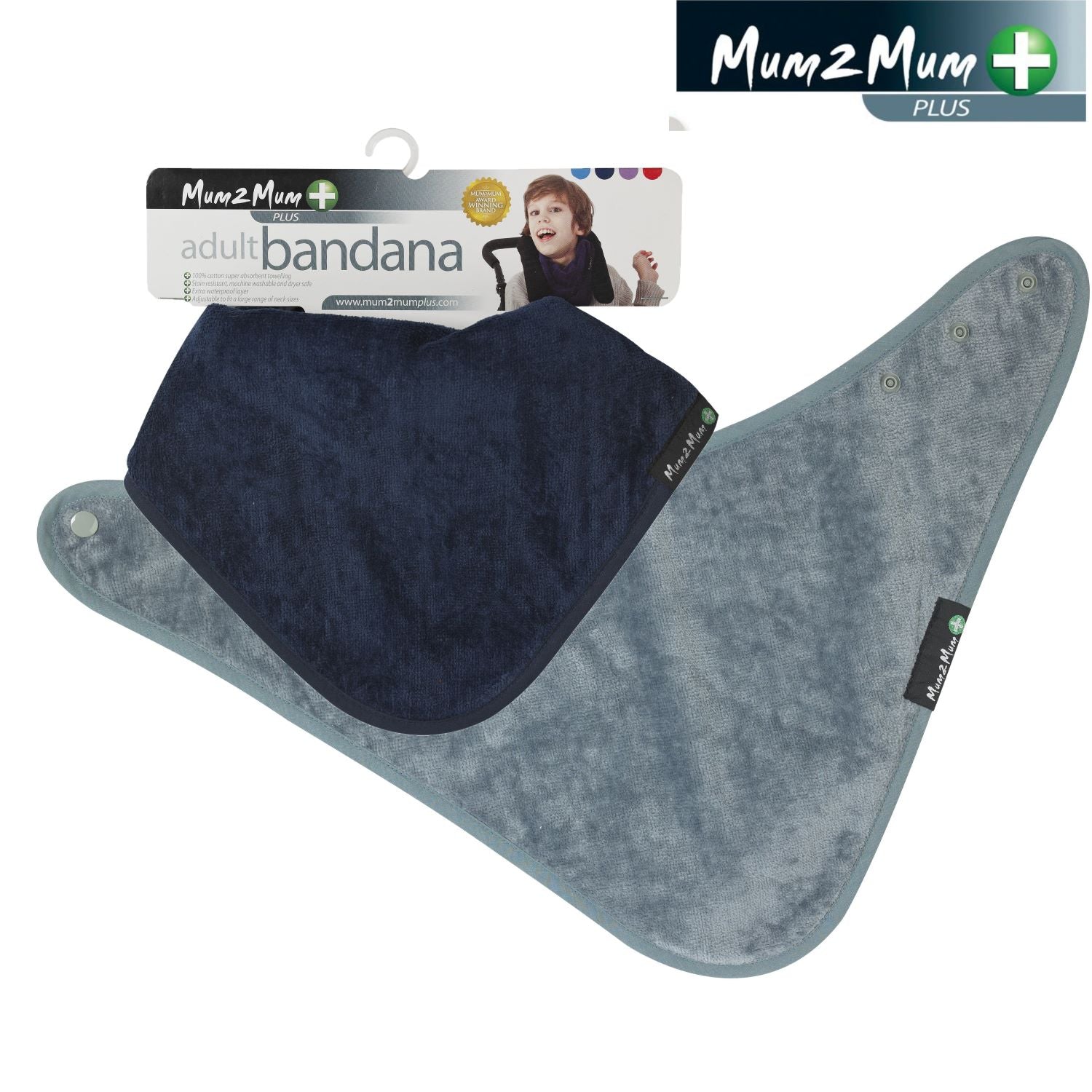 3 PACK - Mum 2 Mum PLUS Adult Disability Dignity Bibs - ANY COLOURS - Baby&More