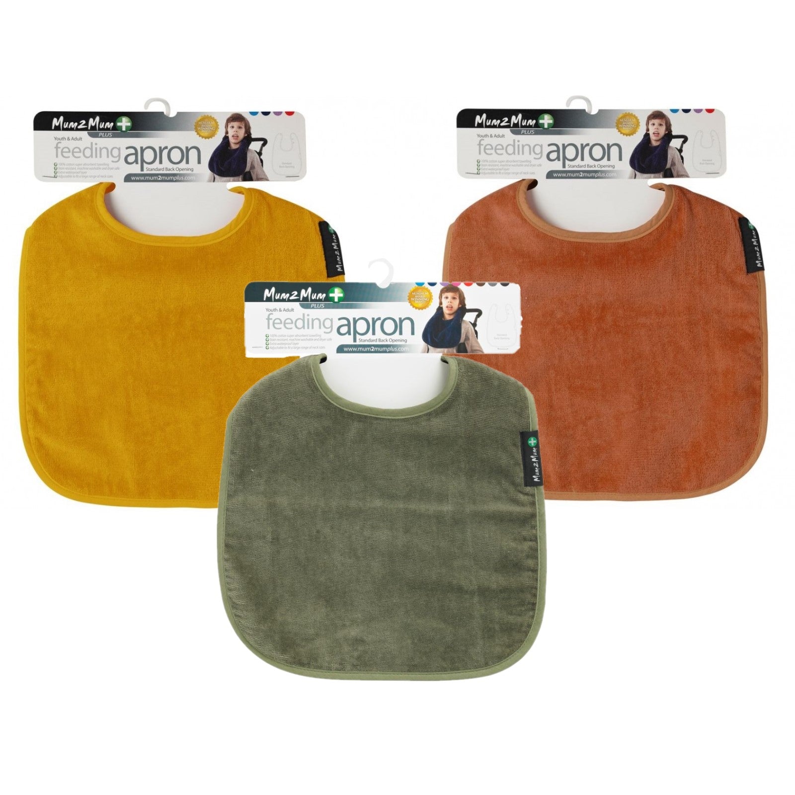 3 PACK - Mum 2 Mum PLUS Clothing Protector for Adults & Youths - ANY COLOURS - Baby&More