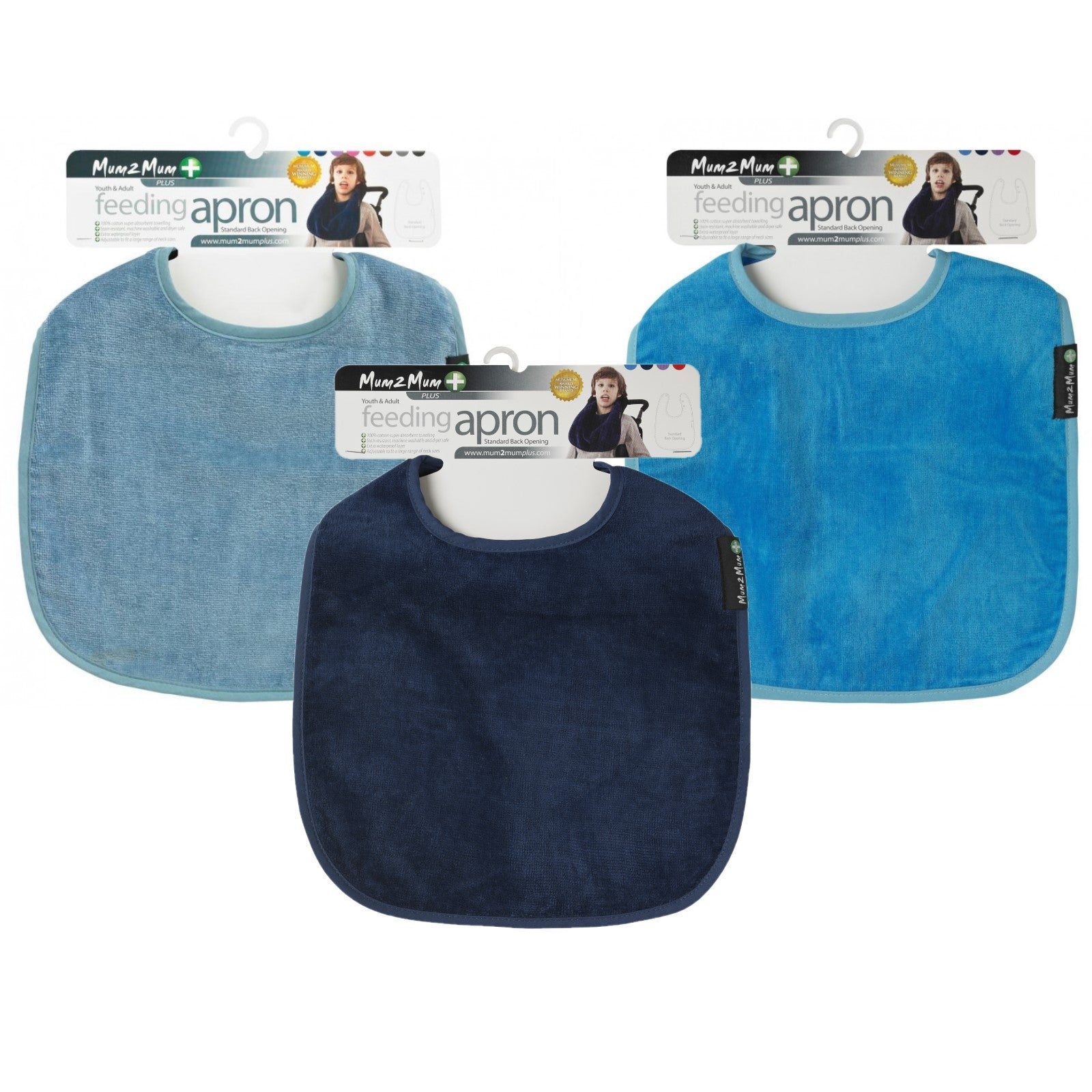 3 PACK - Mum 2 Mum PLUS Clothing Protector for Adults & Youths - ANY COLOURS - Baby&More