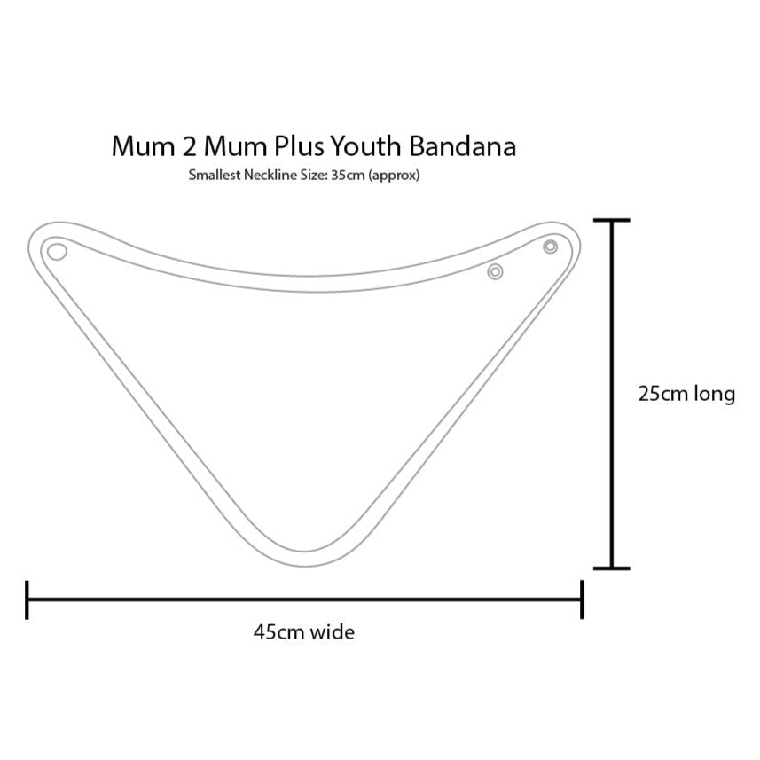 3 PACK - Mum 2 Mum PLUS Youth Bandana - Dusty Pink / Cerise / Purple - Baby&More
